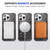 For iPhone 14 Pro Max MagSafe Magnetic Shockproof Phone Case with Ring Holder(Dark Grey)