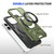 For iPhone 13 Pro MagSafe Magnetic Shockproof Phone Case with Ring Holder(Dark Green)