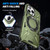 For iPhone 13 Pro MagSafe Magnetic Shockproof Phone Case with Ring Holder(Dark Green)