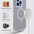 For iPhone 14 Plus Shockproof MagSafe Magnetic Phone Case(Transparent Grey)