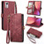 For Xiaomi 12 Geometric Zipper Wallet Side Buckle Leather Phone Case(Red)