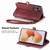 For Xiaomi 12 Geometric Zipper Wallet Side Buckle Leather Phone Case(Red)