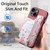 For iPhone 15 Pro Retro Painted Zipper Wallet Back Phone Case(pink)