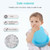 Baby Infant Toddler Waterproof Silicone Bib Infants Feeding Lunch Roll-up Apron(Dark Green)