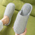 Autumn Winter House Slippers Striped Linen Non-Slip Soft Underside Cotton Flat Shoes, Size: 38-39(Blue)