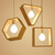 Home Decoration Personality Creative Simple Solid Wood Geometric Pendant Lights (Square)