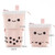ANGOO Cute Girl Heart Multifunctional Pen Holder Stationery Retractable Storage Bag(Coffee Milk Tea)