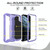For iPhone 11 Pro PC + Rubber 3-layers Shockproof Protective Case with Rotating Holder (Purple)
