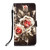 For Samsung Galaxy S21 Ultra 5G Colored Drawing Pattern Plain Weave Horizontal Flip Leather Case with Holder & Card Slot & Wallet & Lanyard(Roses On Black)