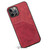 For iPhone 13 Pro Card Slots Full Coverage PU+TPU Phone Case (Red)