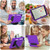 For iPad 10.2 2019/2020/2021 Bumblebee Silicone+PC Shockproof Tablet Case with Holder(Purple)