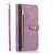 For iPhone XR Dream 9-Card Wallet Zipper Bag Leather Phone Case(Purple)