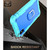 For iPhone XS Max PC + Rubber 3-layers Shockproof Protective Case with Rotating Holder(Mint Green + Blue)