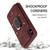 For iPhone XS Max Armor Ring Wallet Back Cover Phone Case(Wine Red) For iPhone XS Max Armor Ring Wallet Back Cover Phone Case(Wine Red)