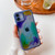 For iPhone 12 Oil Painting Electroplating TPU Phone Case(Blue)