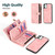 For iPhone 11 Zipper Wallet Detachable MagSafe Leather Phone Case(Pink)