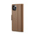 For iPhone 12 Pro Max CaseMe 023 Butterfly Buckle Litchi Texture RFID Anti-theft Leather Phone Case(Brown)