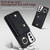 For Samsung Galaxy S21 5G Zipper Card Bag Phone Case with Dual Lanyard(Black)