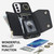 For Samsung Galaxy S21 5G Zipper Card Bag Phone Case with Dual Lanyard(Black)
