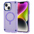 For iPhone 14 Skin Feel TPU + PC MagSafe Magnetic Phone Case(Transparent Purple)