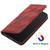 For iPhone 15 Plus Football Texture Magnetic Leather Flip Phone Case(Red)