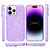 For iPhone 15 Pro Shockproof Terminator Glitter Powder Phone Case(Purple)