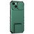 For iPhone 15 Stereoscopic Holder Sliding Camshield Phone Case(Green)