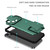 For iPhone 15 Stereoscopic Holder Sliding Camshield Phone Case(Green)