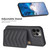 For iPhone 12 / 12 Pro BF26 Wave Pattern Card Bag Holder Phone Case(Black)
