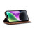 For iPhone 15 Plus Denim Texture Casual Style Horizontal Flip Leather Case(Brown)