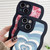 For iPhone 13 Wavy Lambskin Love TPU Phone Case(Blue)