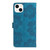 For iPhone 15 Plus Flower Embossing Pattern Leather Phone Case(Blue)