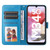 For Samsung Galaxy M34 5G Embossed Sunflower Leather Phone Case(Blue)