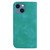 For iPhone 13 mini 7-shaped Embossed Leather Phone Case(Green)