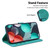 For iPhone 13 mini 7-shaped Embossed Leather Phone Case(Green)
