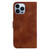 For iPhone 15 Pro 7-shaped Embossed Leather Phone Case(Brown)