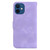 For iPhone 12 mini 7-shaped Embossed Leather Phone Case(Purple)