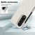 For Samsung Galaxy Z Fold4 Rhombic Texture Full Coverage Fold Double Buckle PU Phone Case(White)