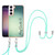 For Samsung Galaxy S22 5G Electroplating Dual-side IMD Phone Case with Lanyard(Smile)