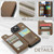 For iPhone 15 Plus CaseMe C22 Card Slots Holder RFID Anti-theft Phone Case(Brown)