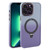 For iPhone 13 Pro Max Gradient MagSafe Holder Liquid TPU Hybrid PC Phone Case(Blue Purple)