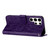 For Samsung Galaxy S23 Ultra Tree Birds Embossed Pattern Leather Phone Case(Purple)