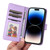 For iPhone 14 Pro BETOPNICE BN-005 2 in 1 Detachable Imitate Genuine Leather Phone Case(Light Purple)