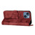 For iPhone 13 Butterfly Cat Embossing Flip Leather Phone Case(Red)