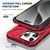 For iPhone 15 Pro Max MagSafe Magnetic Shockproof Phone Case with Ring Holder(Red)