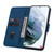 For Xiaomi Redmi Note 10 4G Business Diamond Buckle Leather Phone Case with Lanyard(Royal Blue)