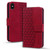 For iPhone XS Max Business Diamond Buckle Leather Phone Case with Lanyard(Wine Red)