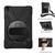 For Samsung Galaxy Tab A 10.1 (2019) T515 / T510 Shockproof Colorful Silicone + PC Protective Case with Holder & Shoulder Strap & Hand Strap(Black)