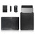 4 in 1 Laptop PU Leather Bag + Power Bag + Cable Tie + Mouse Bag for MacBook 11-12 inch(Black)