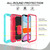 For iPhone XR PC + Rubber 3-layers Shockproof Protective Case with Rotating Holder(Mint Green + Rose Red)